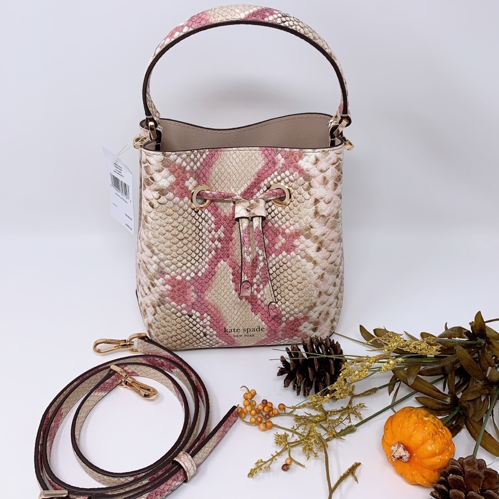 Kate Spade Eva Snake Small Bucket Bag - Picture 4 of 8